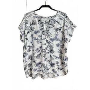 Liverpool Los Angeles batik print lightweight blouse XL